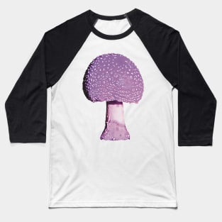 Purple Mushroom Amanita Baseball T-Shirt